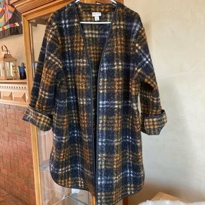 Indestructible Synthetic Check Tweed Coat for all sizes.